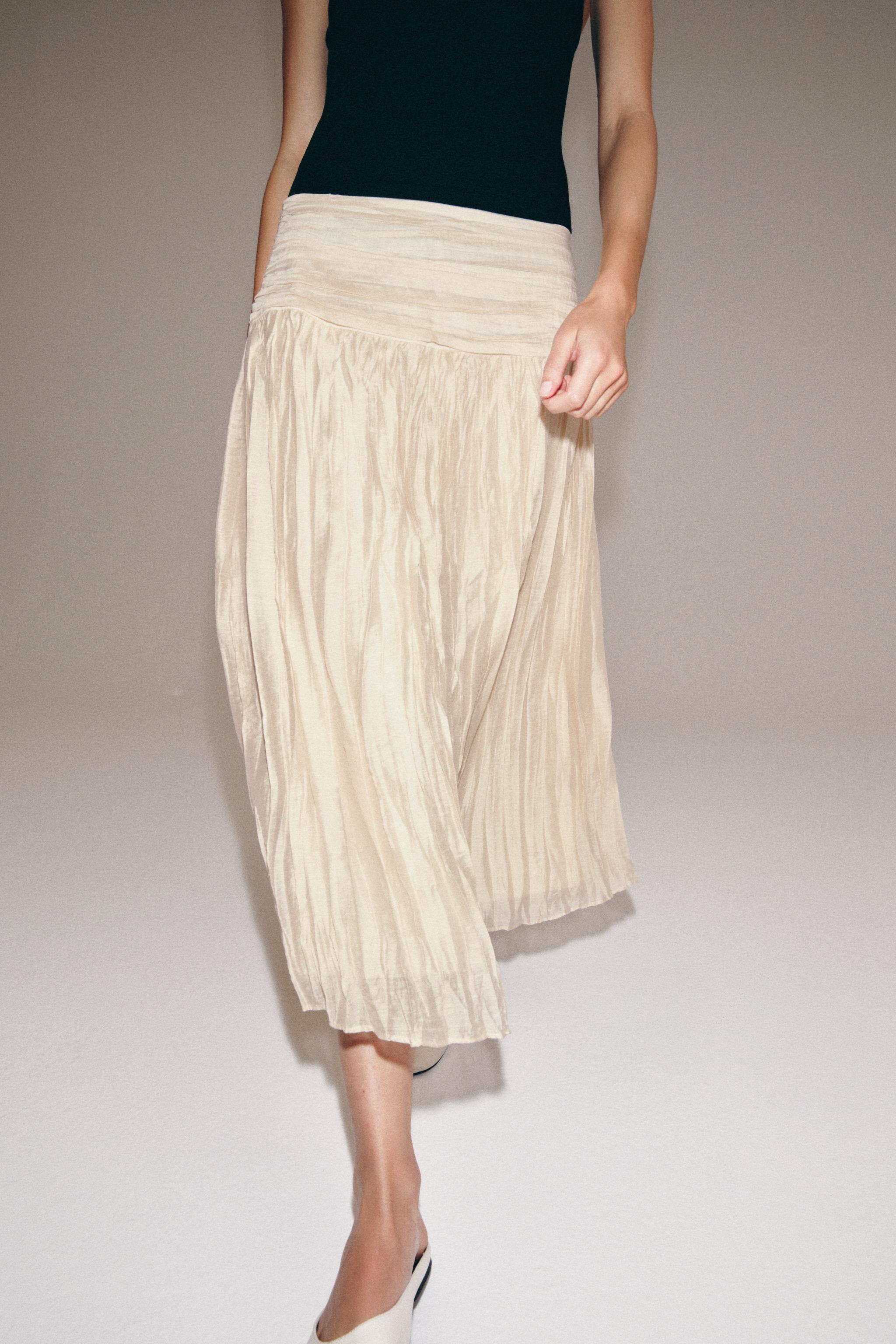 ZW COLLECTION DRAPED MIDI SKIRT