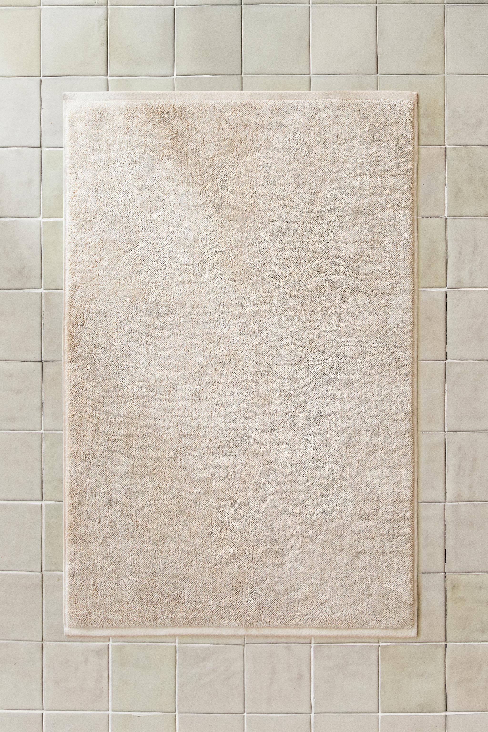 RICE STITCH COTTON BATH MAT