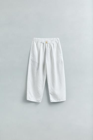 STRAIGHT-LEG TROUSERS - Ecru by Zara - Image 4
