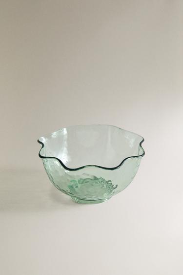 HAMMERED ACRYLIC BOWL - Green by Zara - Image 1