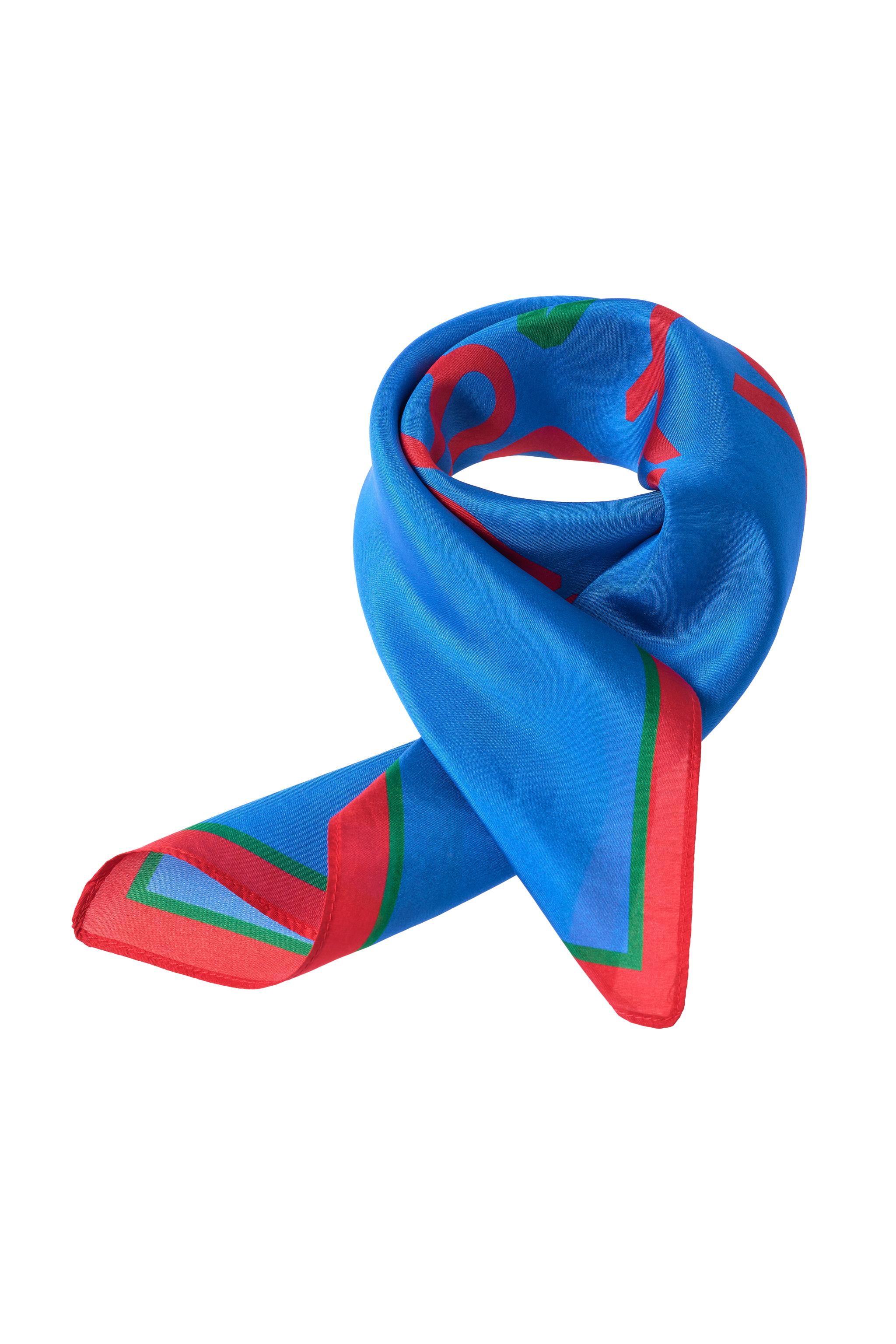 Мужские аксессуары Zara LOVE PRINT 100% SILK BANDANA — фото 3