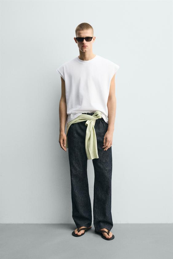 RELAXED FIT TEXT TANK TOP from Zara - $39.90