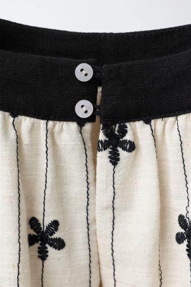 EMBROIDERED FLORAL DRESS - Straw by Zara - Image 3