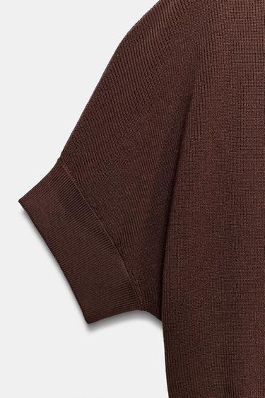 TOP EN MAILLE CINTRE - Marron de Zara - Image 6