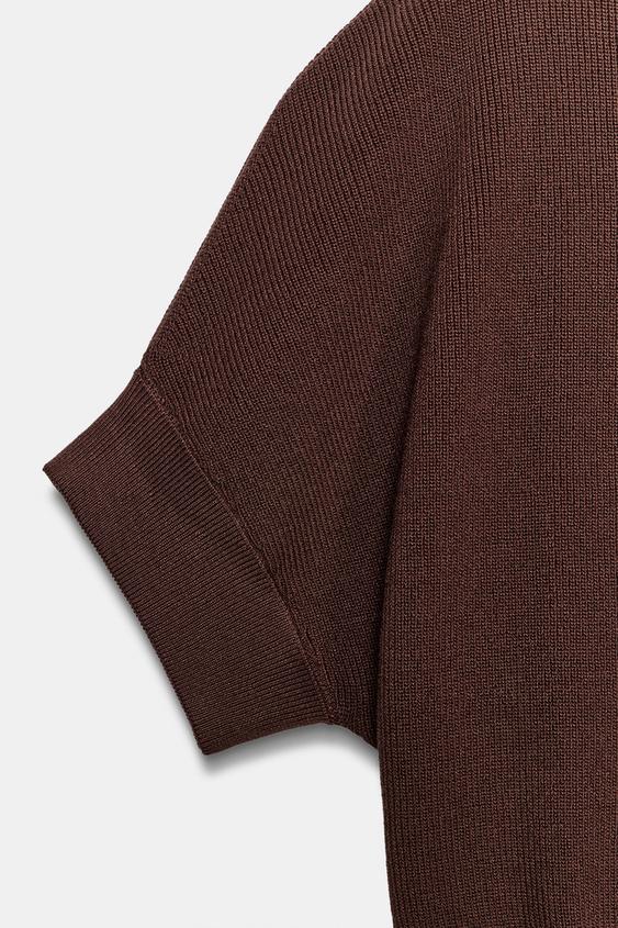 TOP EN MAILLE CINTRE - Marron de Zara - Image 6