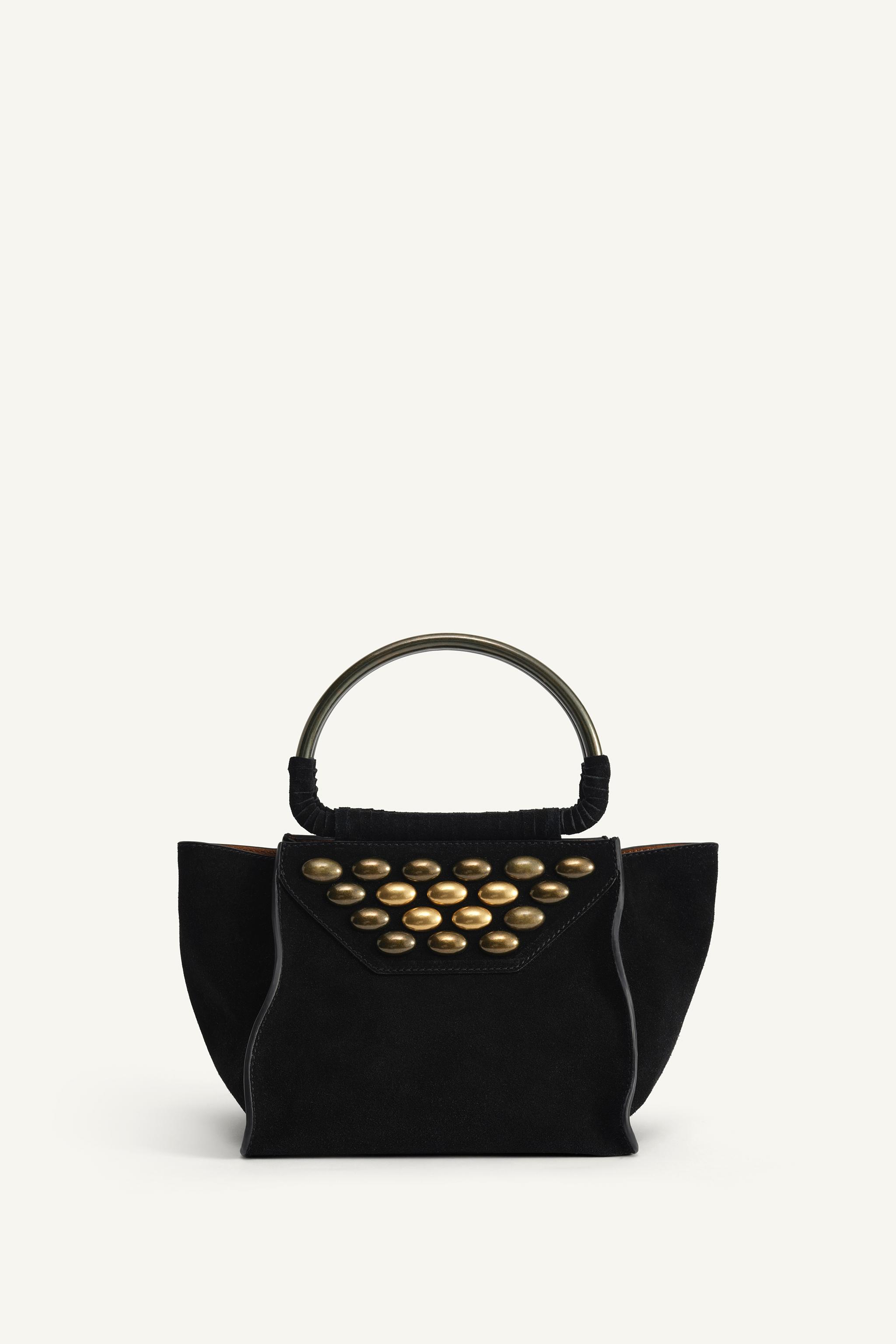 【ZARA】スタッズ付スプリットスエードミニシティバッグ6698/510 スタッズ付きスプリットスエードミニシティバッグ LIMITED