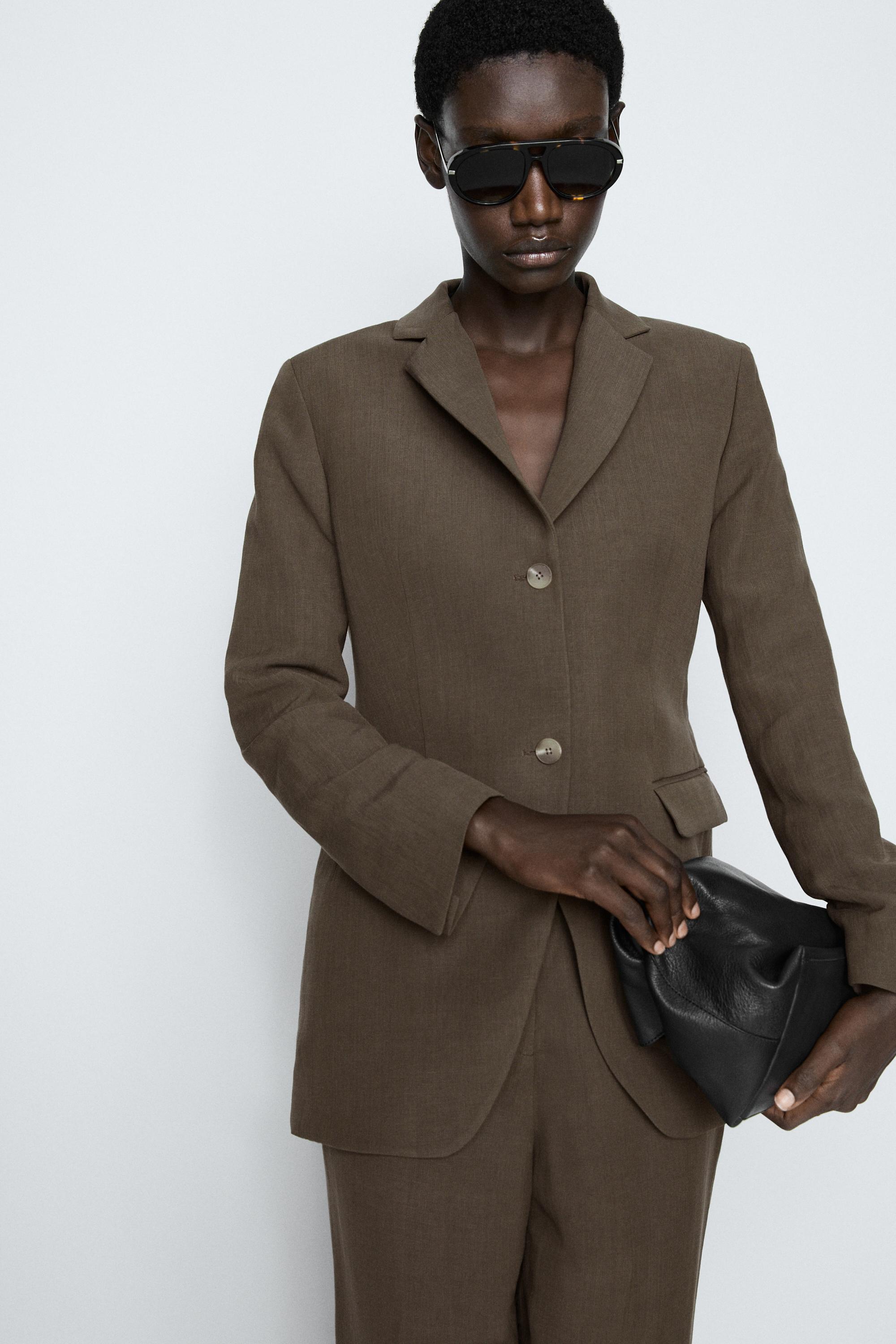 Tailored linen-blend blazer - STUDIO