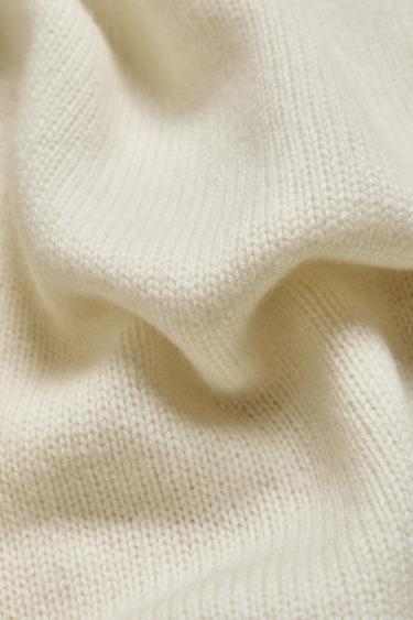 CASHMERE THROW - Ecru by Zara