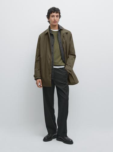 Zara Water-repellent and windproof parka - Khaki - Image 0
