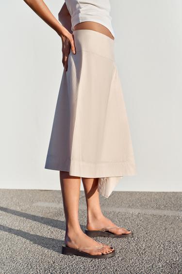 MIDI SARONG SKIRT - Light pink by Zara - Image 3