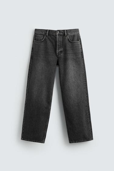 JEANS STRAIGHT FIT - Carbón de Zara