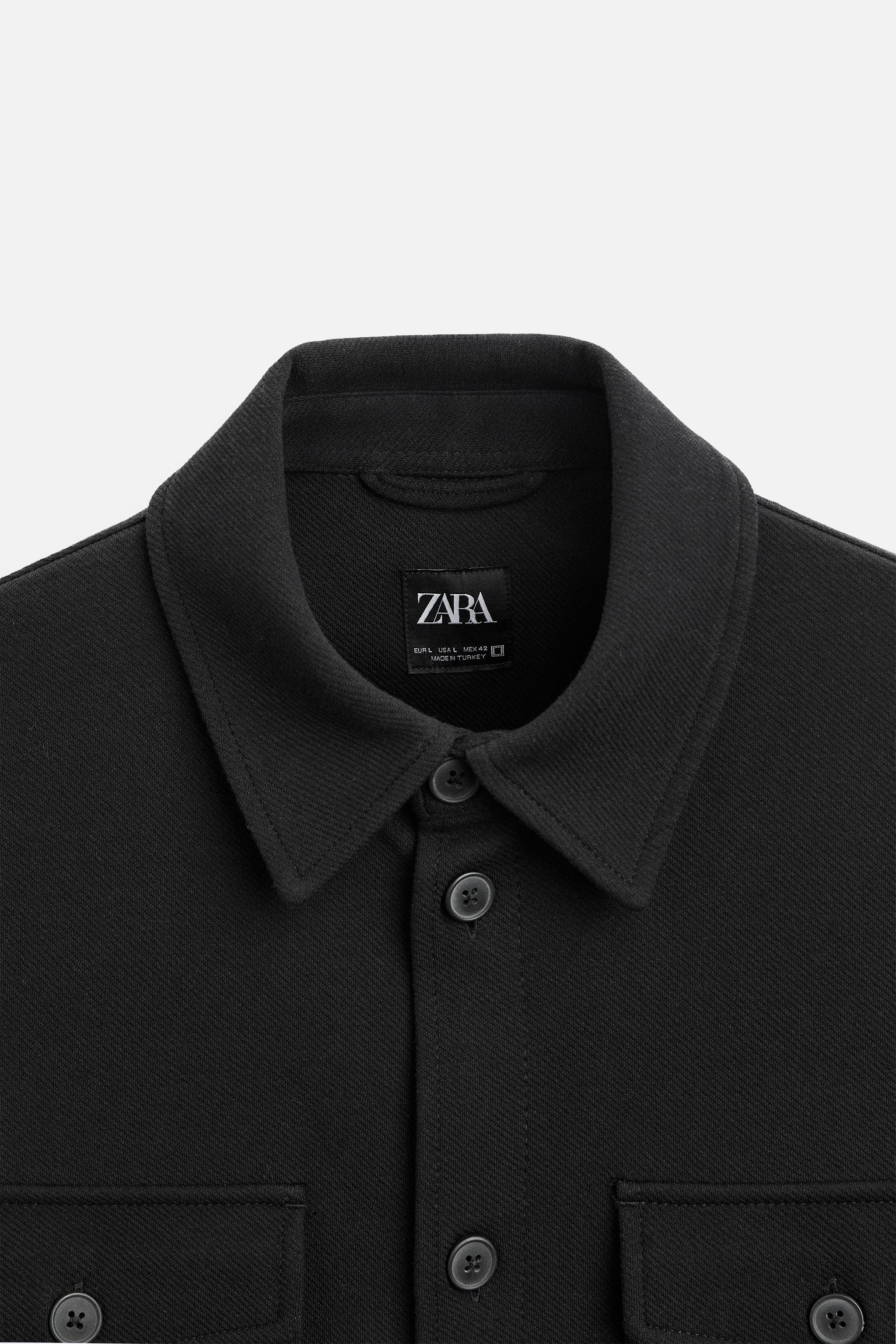 NEW shops ZARA BUTTONED SOFT OVERSHIRT