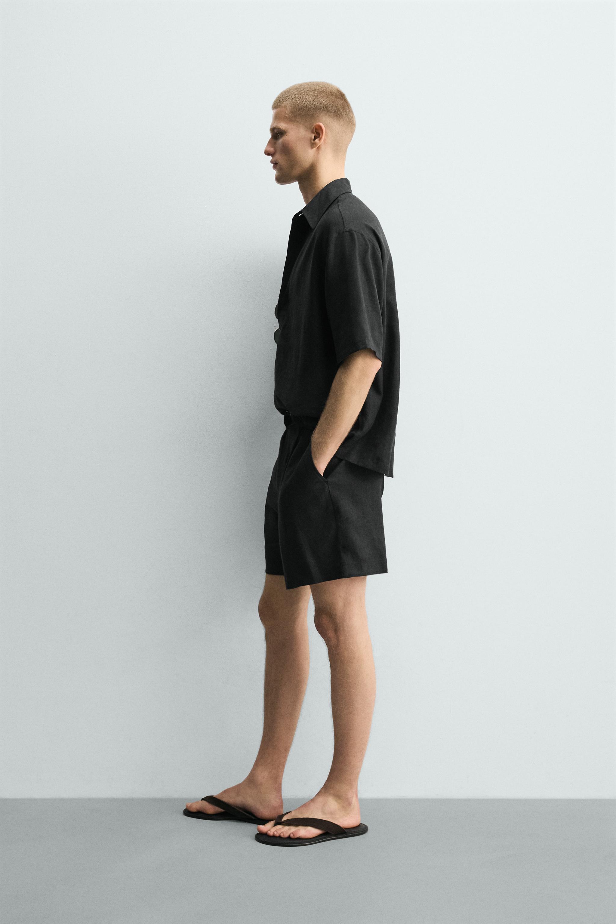 REGULAR FIT LINEN - VISCOSE POLO SHIRT