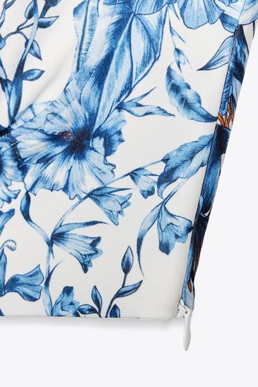 PRINTED CROP TOP - Blues by Zara - Image 7