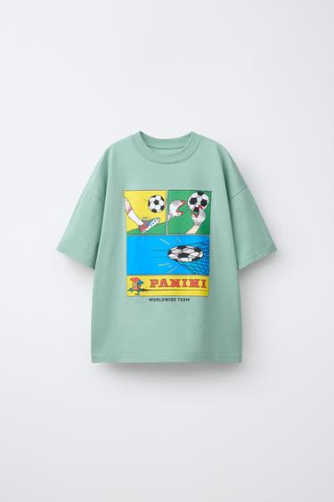 PANINI © PRINT T-SHIRT - Green by Zara