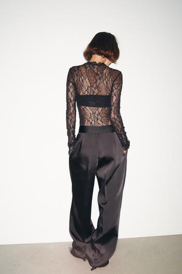 BODY EN DENTELLE - Noir de Zara - Image 4