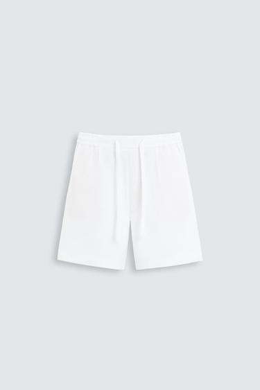 BERMUDA 100% LINO - Blanco de Zara