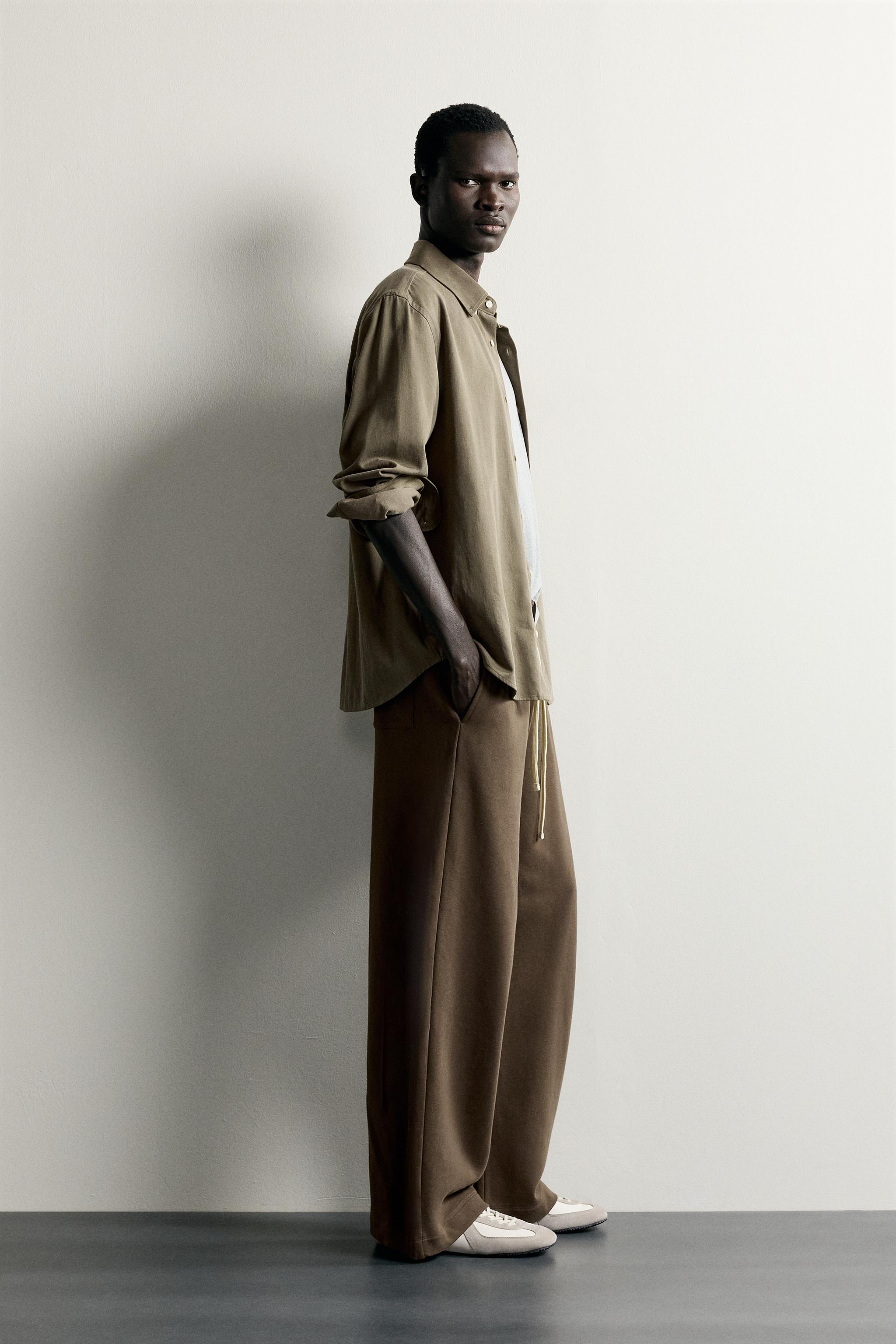 Zara KOMBİNE RELAXED FIT PANTOLON görsel 4