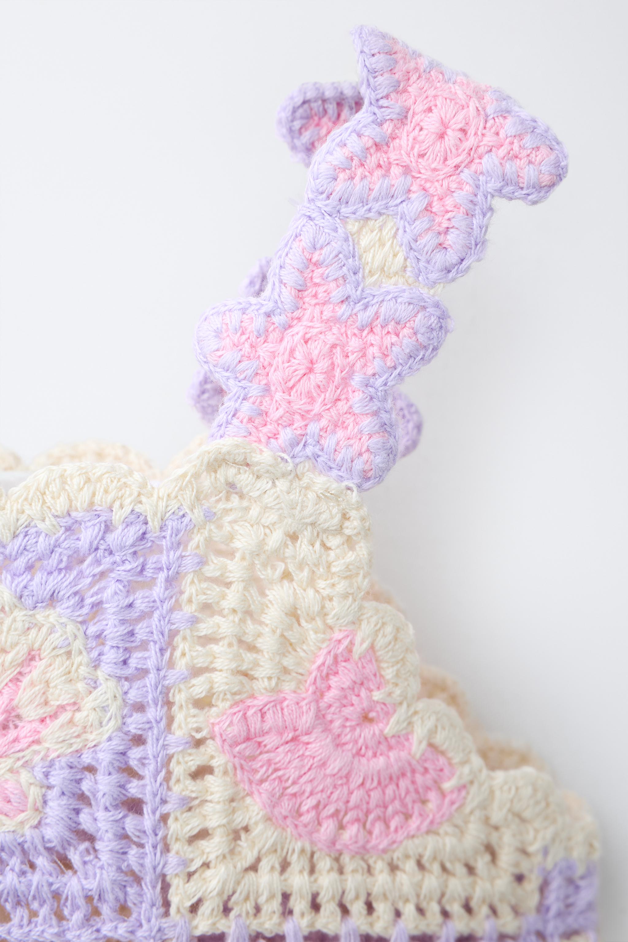 CROCHET KNIT DRESS WITH SEA MOTIFS
