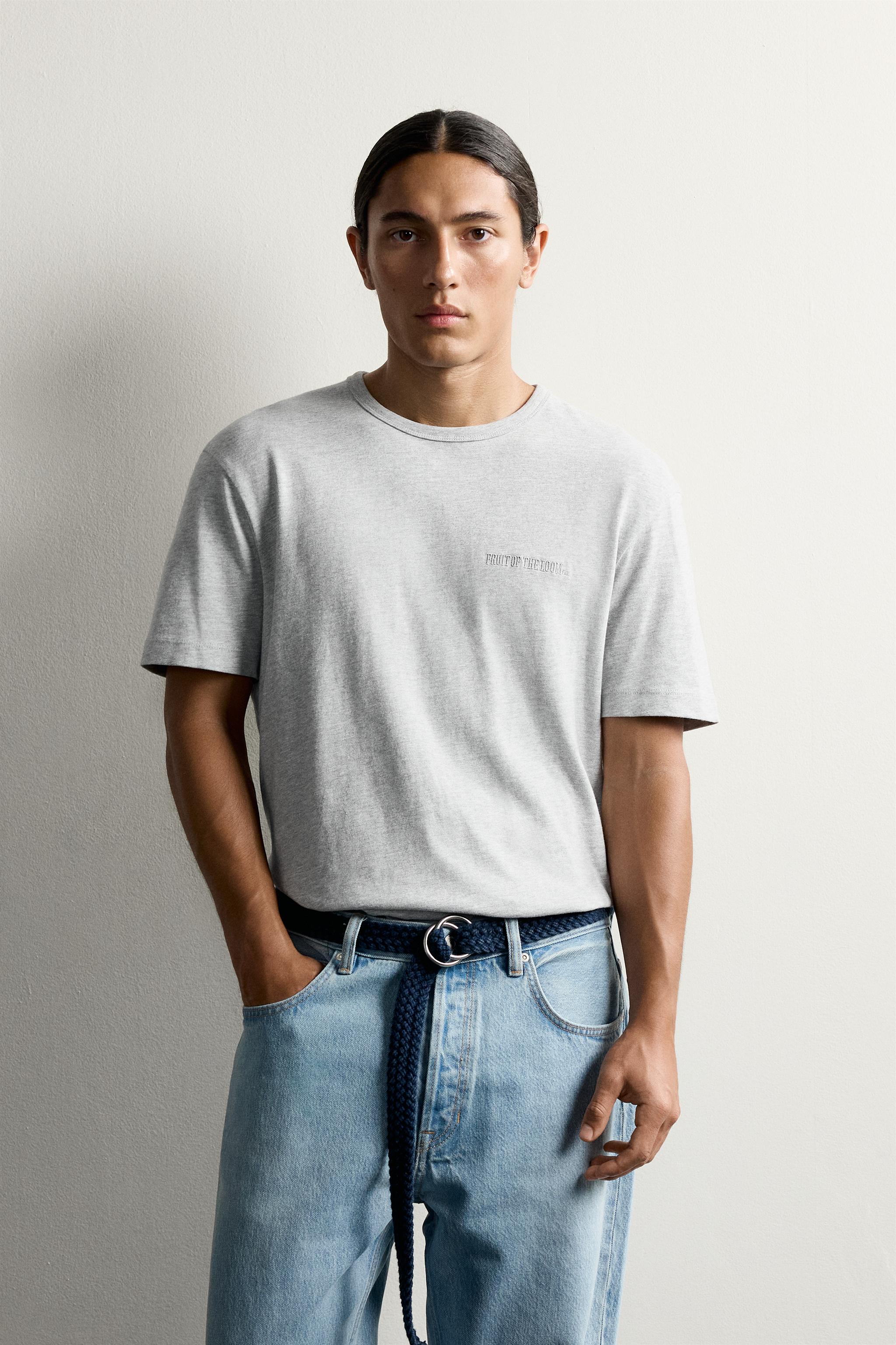 LOT DE 2 T-SHIRTS BRODÉS FRUIT OF THE LOOM™