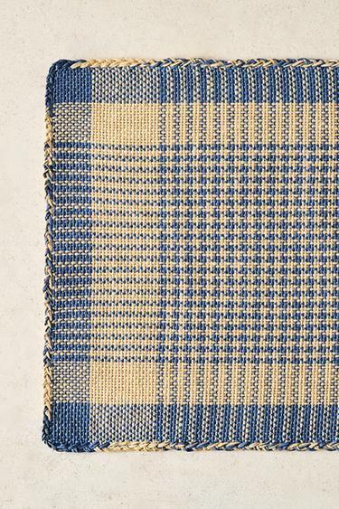 CHECKED PAPER PLACEMAT - Blue by Zara
