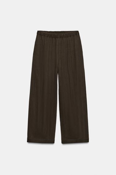 ZW COLLECTION BARREL TROUSERS - Brown by Zara