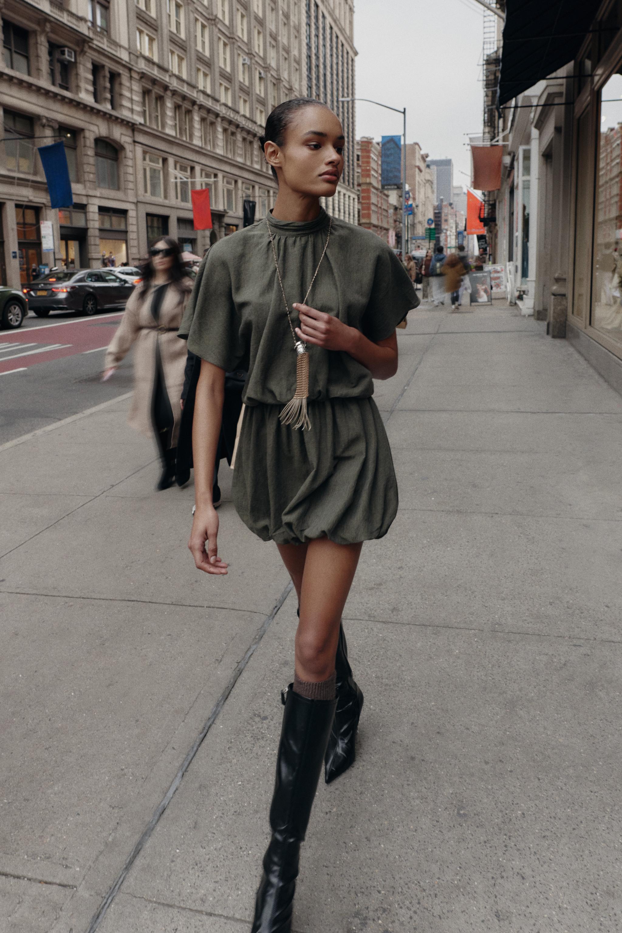 ショート丈ワンピース - レディース | ZARA