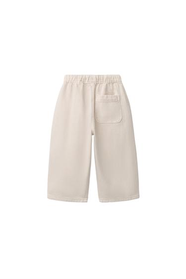 LOOSE TWILL TIE-WAIST PANTS — Light beige 2