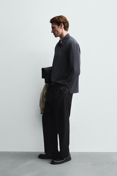 VISCOSE POLO SHIRT - Blue grey by Zara - Image 3