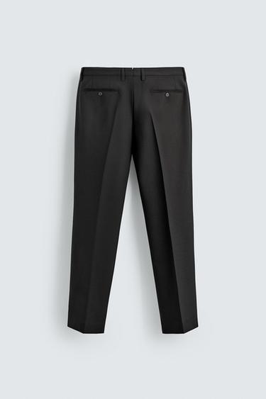 100% WOOL SUIT TROUSERS - Black by Zara - Image 6