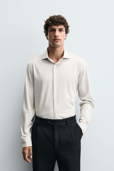 CAMISA REGULAR FIT - Blanco / Gris de Zara