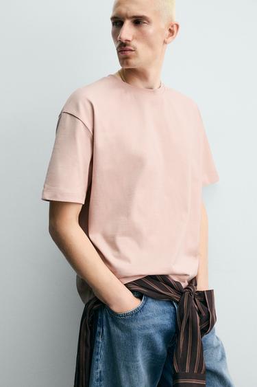 BASIC HEAVYWEIGHT T-SHIRT /03 - Faded pink by Zara - Image 5