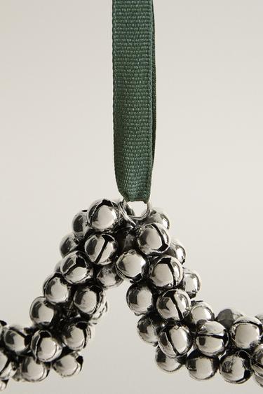 SLEIGH BELLS STAR CHRISTMAS DECORATION — Silver 2
