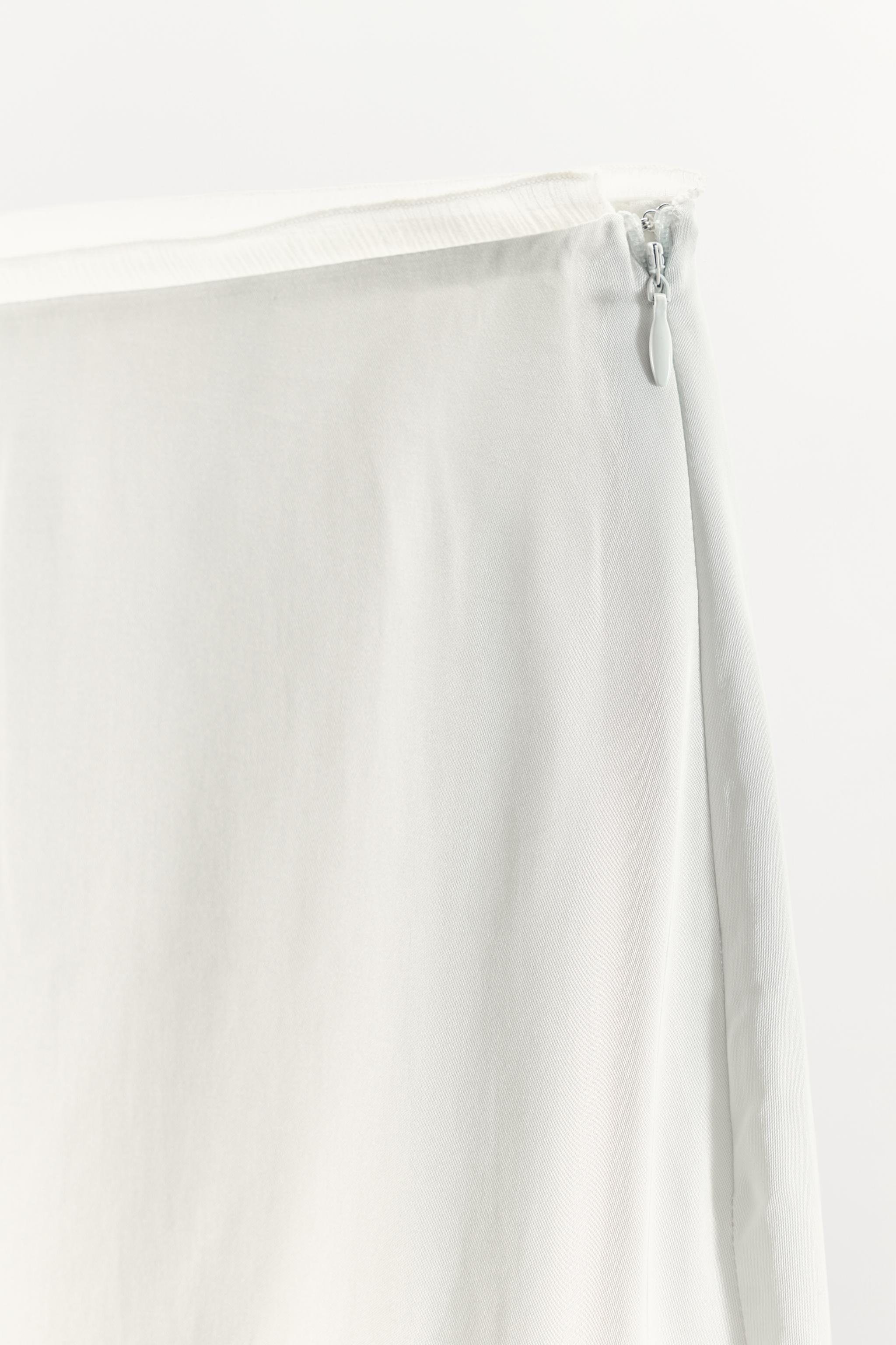 COMBINED SATIN MIDI SKIRT