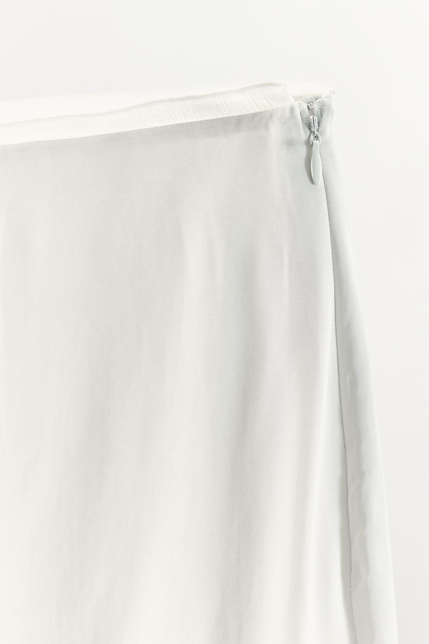 Женская юбка Zara Combined Satin MIDI, цвет: Пастельный синий — фото 8