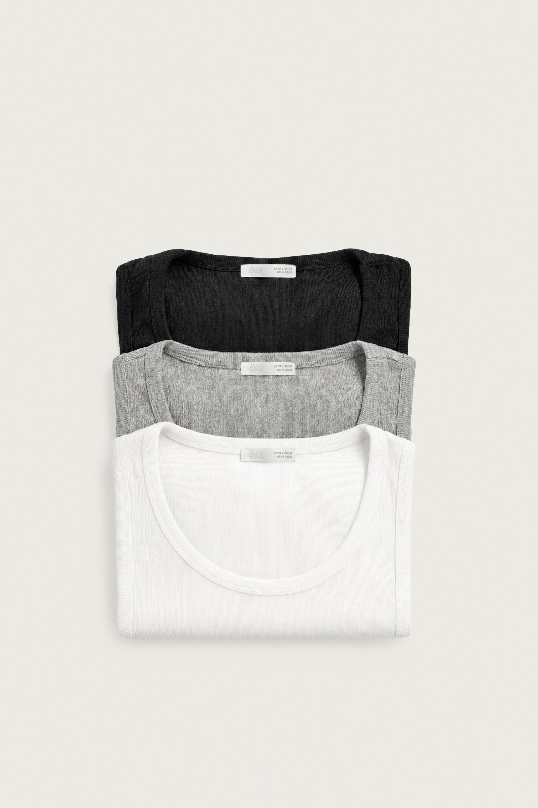 Zara 3'LÜ BASIC ATLET T-SHIRT PAKETİ görsel 3
