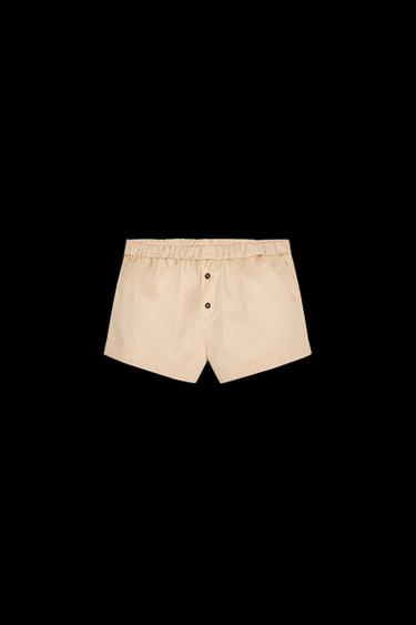 MINI-SHORTS MIT TAILLENUMSCHLAG - Beige von Zara - Bild 0