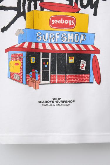 SURF SHOP PRINT T-SHIRT - Oyster-white by Zara - Image 3