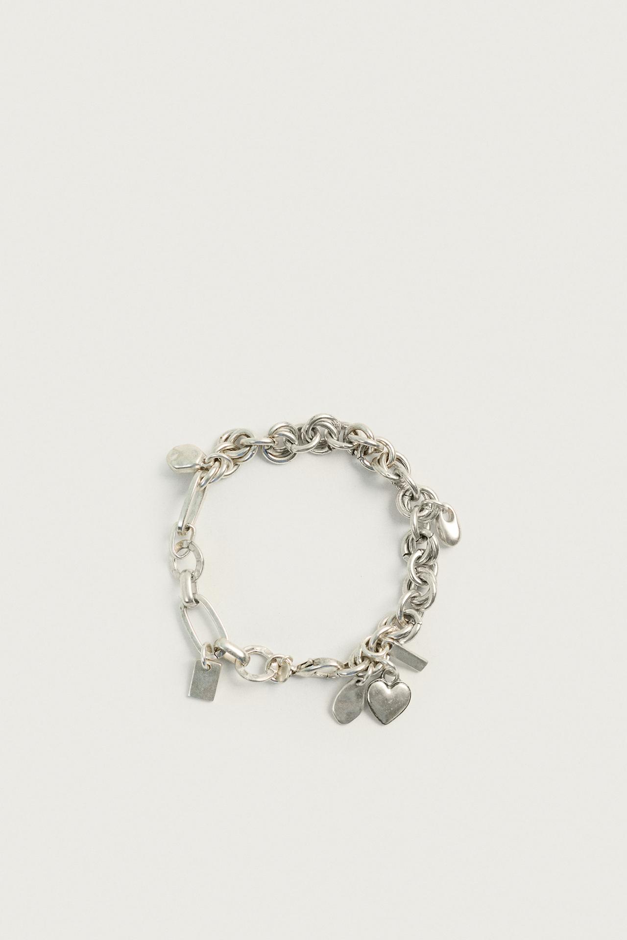 METALLIC CHARM BRACELET — Multicolored