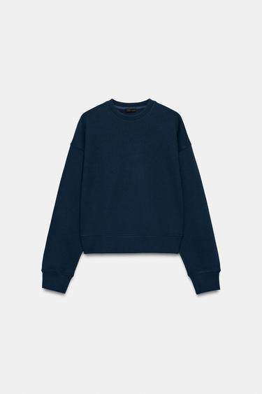 SUDADERA BÁSICA - Azul de Zara - Imagen 0