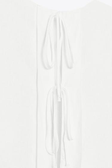 TOP LIN LACETS ZW COLLECTION - Blanc de Zara - Image 8
