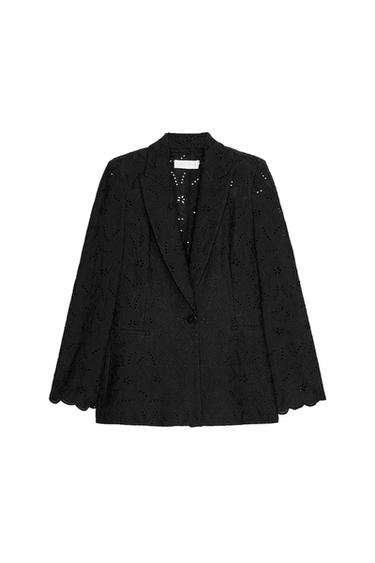 PERFORATED EMBROIDERY BLAZER
