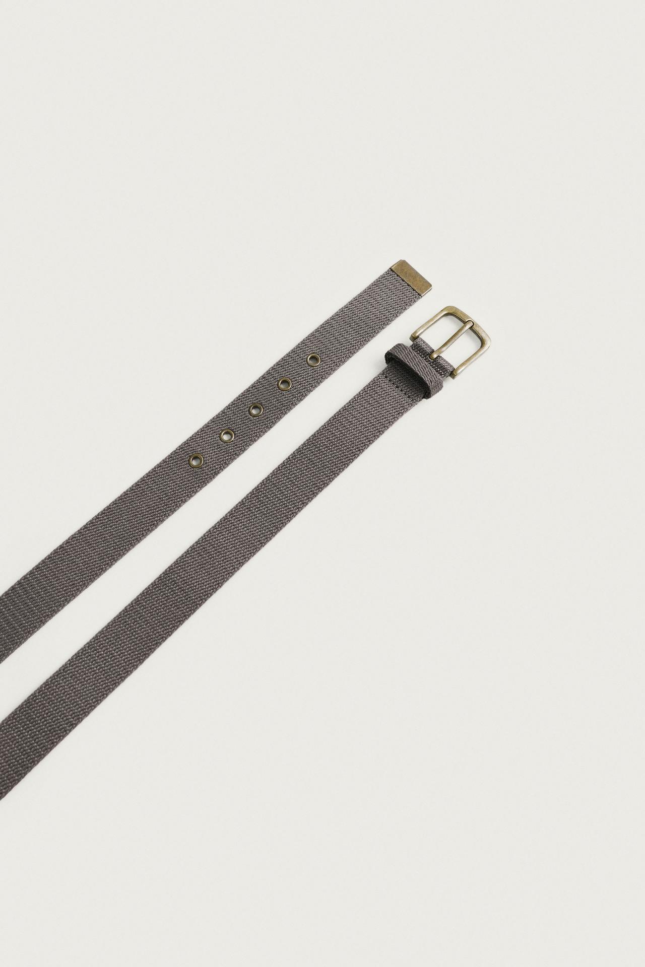 STRUCTURED BELT — Taupe gray