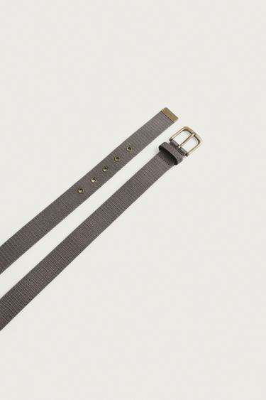 STRUCTURED BELT — Taupe gray 2