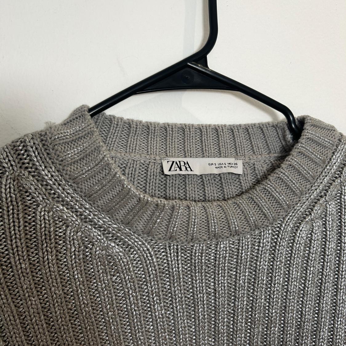 FOIL KNIT CROP SWEATER - Image 2