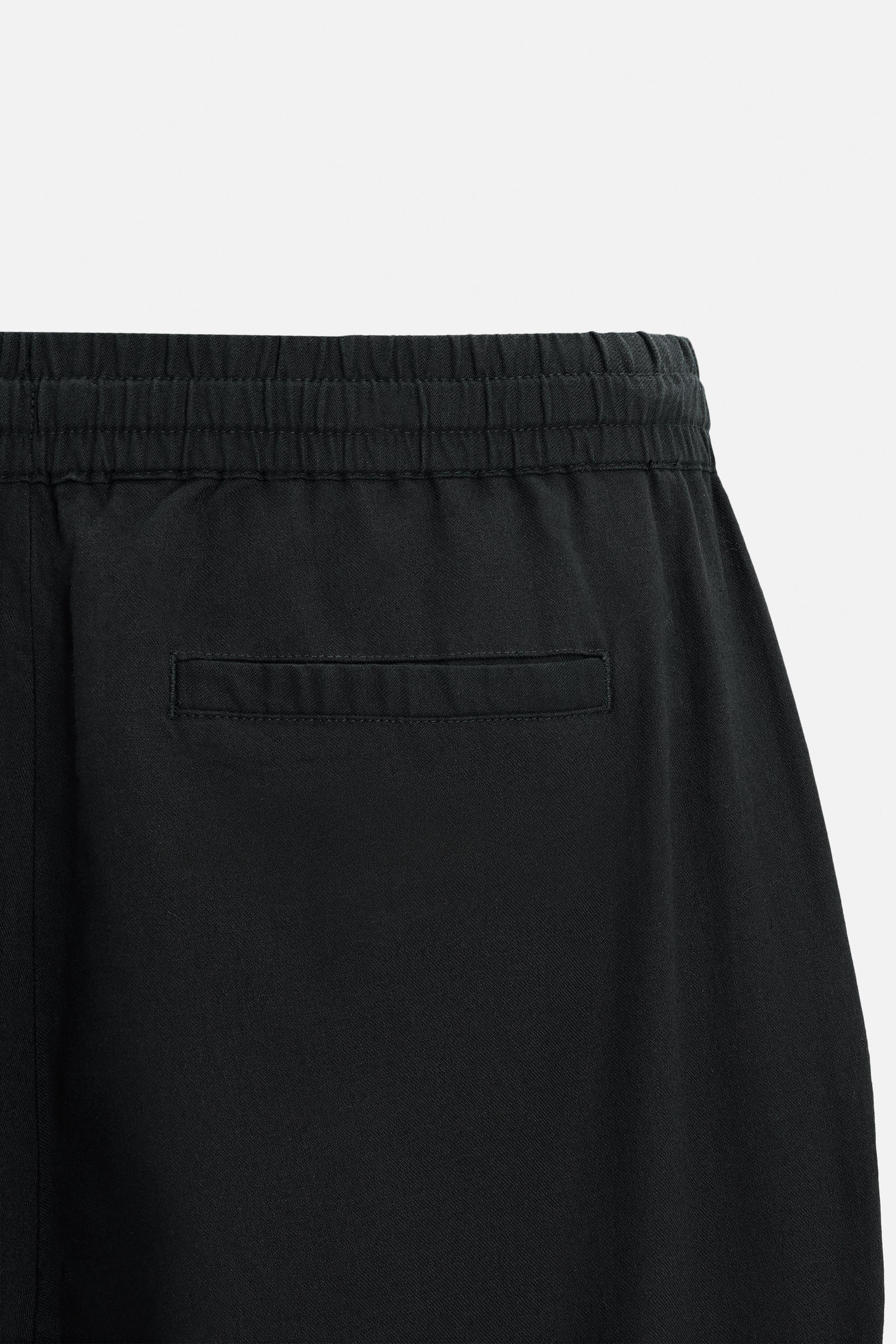 RELAXED FIT COTTON LINEN PANTS
