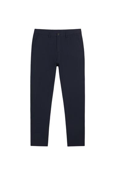 SLIM FIT HEATHERED TROUSERS