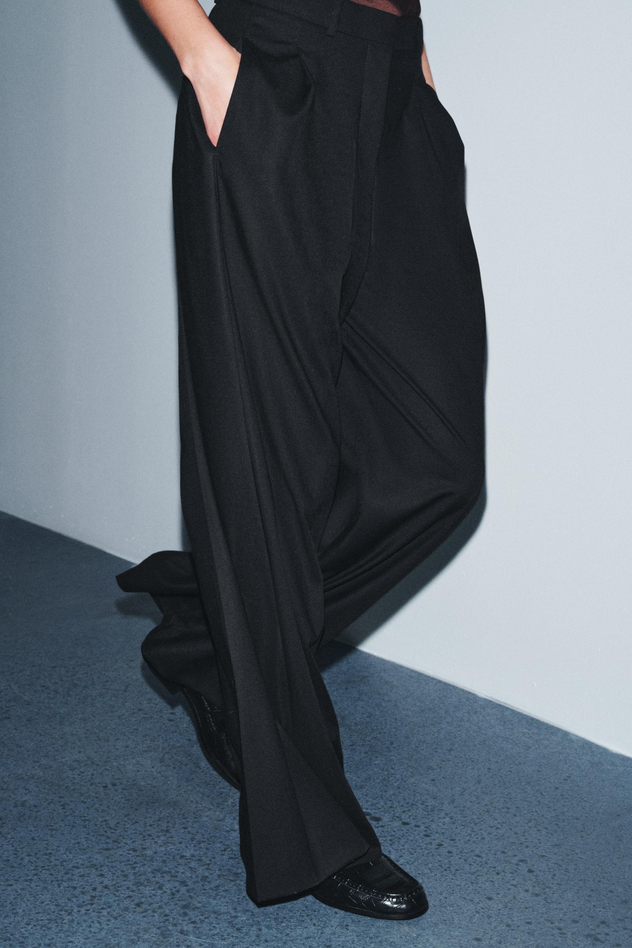 ZW COLLECTION DARTED TROUSERS - Black | ZARA South Africa
