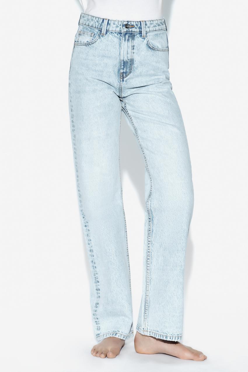 Zara High Rise Mom Jeans In Mid Blue Size M Colour BNWT RRP £29.99