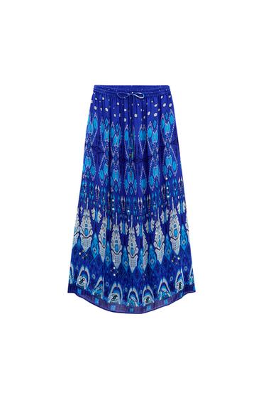 PRINTED MIDI SKIRT